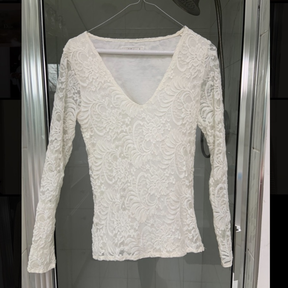 Abercrombie & Fitch - Cream Lace Shirt